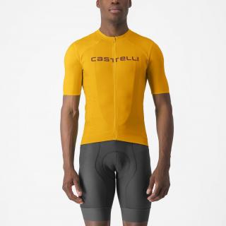 Tricou cu maneca scurta Castelli Elements Galben Visiniu L