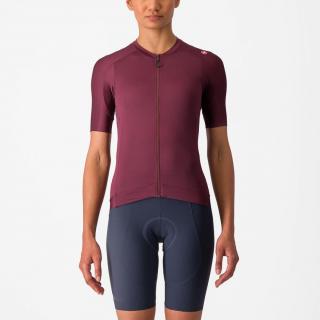 Tricou cu maneca scurta Castelli Espresso W de dama Visiniu L