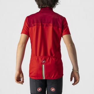 Tricou cu maneca scurta Castelli Neo Prologo pentru copii Rosu Visiniu 4A