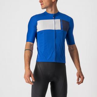 Tricou cu maneca scurta Castelli Prologo 7 Albastru Alb Antracit XXL