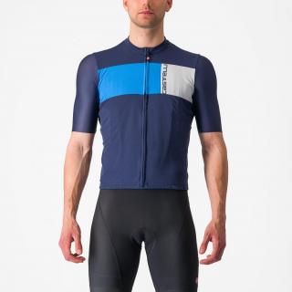 Tricou cu maneca scurta Castelli Prologo 7 Indigo Albastru Gri L