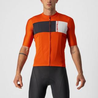 Tricou cu maneca scurta Castelli Prologo 7 Portocaliu Antracit Alb XXL