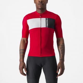 Tricou cu maneca scurta Castelli Prologo 7 Rosu Alb Negru L