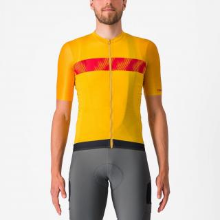 Tricou cu maneca scurta Castelli Unlimited Endurance Galben Rosu XL