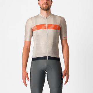 Tricou cu maneca scurta Castelli Unlimited Endurance Gri Portocaliu XL