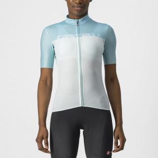 Tricou cu maneca scurta Castelli Velocissima de dama Alb Bleu L