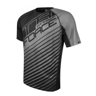 Tricou Force MTB Attack negru gri XS