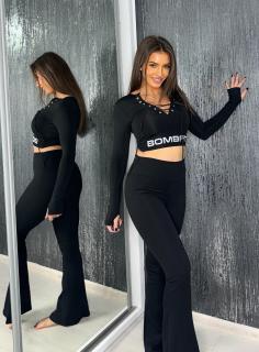 Pantaloni Evazati Intense Black Premium