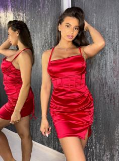 Rochie Satin Red Corset