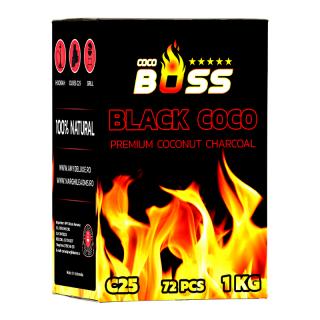 Carbuni Narghilea Black Coco Boss, 25mm, 1kg