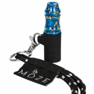 Mustiuc personal narghilea Moze, Gold Line - Blue