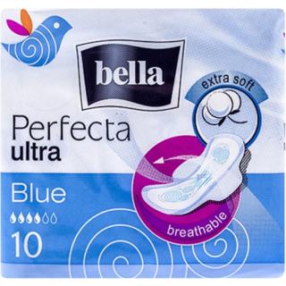 Absorbante menstruatie Bella Perfecta Ultra Blue 4 picaturi cu aripioare, 10 bucati