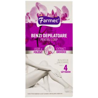 Benzi depilatoare pentru corp cu Extract de Orhidee, Farmec, 14buc