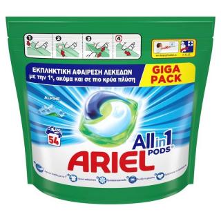 Detergent capsule ARIEL Allin1 PODS Alpine, 54 spalari, 54 capsule