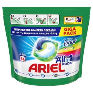 Detergent capsule ARIEL Allin1 PODS Touch Of Lenor Color, 54 spalari, 54 capsule