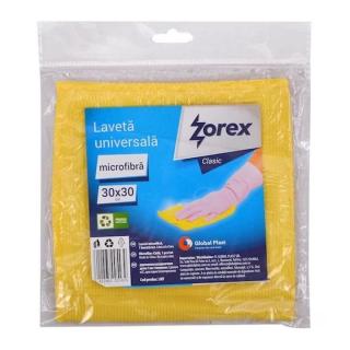 Laveta microfibra Zorex Clasic Galbena, 30x30 cm, 1 bucata
