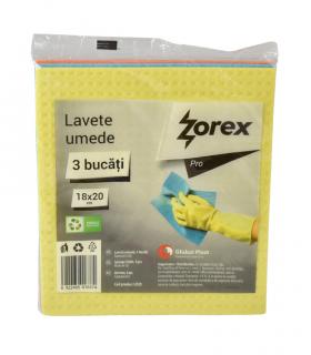 Lavete umede colorate Zorex, 18x20cm, 3 bucati