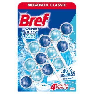 Odorizant toaleta Bref Power Aktiv Ocean, 3X50g