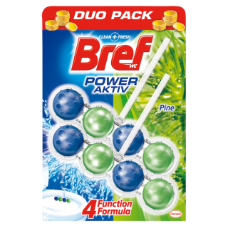 Odorizant toaleta Bref Power Aktiv Pine, 2x50g