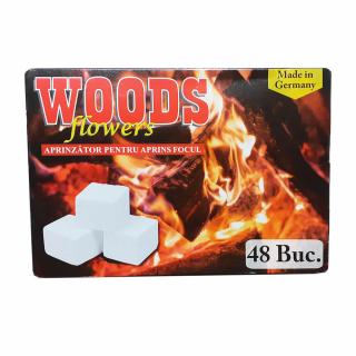Pastile aprinzatoare pentru aprins focul Woods Flowers, 48 bucati