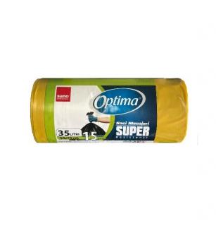 Saci menajeri Sano Optima Super Galbeni, 35L, 15 bucati