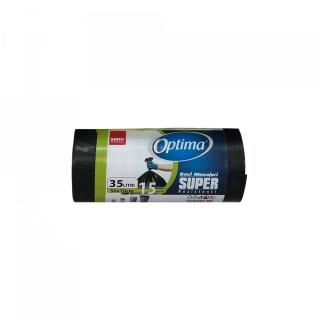 Saci menajeri Sano Optima Super Negri, 35L, 15 bucati
