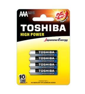 Set 4 baterii Toshiba Alkaline AAA R3 1.5V