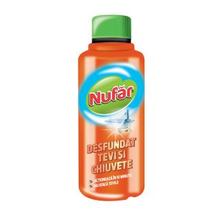 Solutie pentru desfundat tevi si chiuvete Nufar 375ml