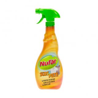 Solutie scos pete pentru tesaturi albe si colorate Nufar fara Clor, 500ml