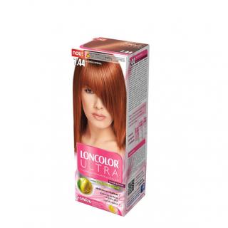 Vopsea de par permanenta Loncolor Ultra 7.44 Aramiu Intens, 100ml