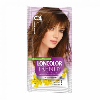 Vopsea de par semi-permanenta fara amoniac Loncolor Trendy Colors C4 Reggae Brown, 50ml