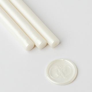 Set 5 batoane de ceara pentru sigilii - Alb perlat