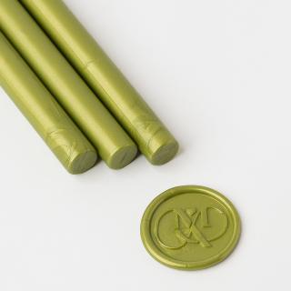 Set 5 batoane de ceara pentru sigilii - Verde mustar