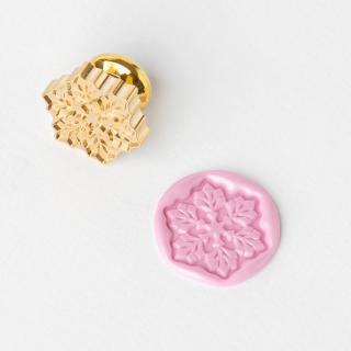 Stampila sigiliu ,   Fulg de zapada 3D, 2.3cm