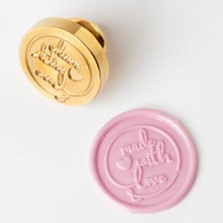 Stampila sigiliu ,   Made with love, 2.5cm