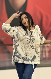 Bluza cu imprimeu frunze