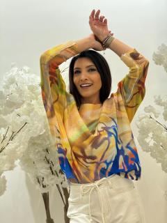 Bluza cu imprimeu pictura