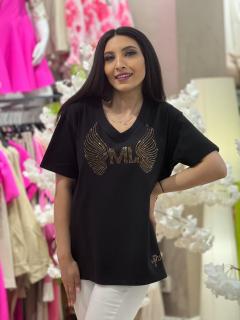 Bluza my luxe cu imprimeu aripi