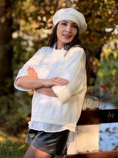 Bluza scurta cu sclipici