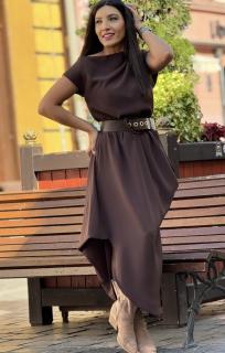 Rochie asimetrica cu curea