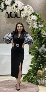 Rochie cu anchior si imprimeu mov