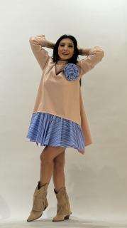 Rochie cu floare albastra
