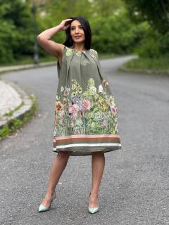 Rochie lejera fara maneci cu imprimeu floral