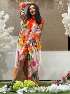 Rochie lunga colorata