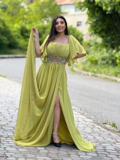 Rochie lunga cu detaliu in talie