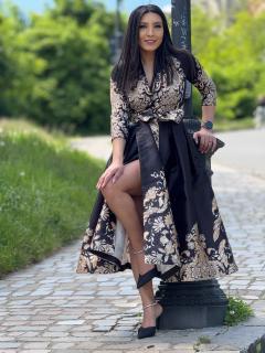 Rochie petrecuta cu detaliu floral