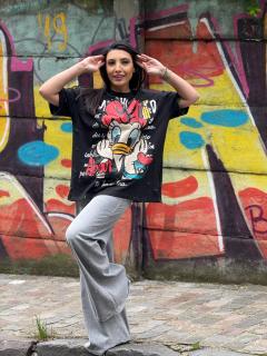Tricou din bumbac cu imprimeu vesel