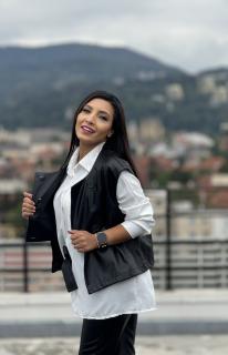 Vesta din piele ecologica cu doi randuri de nasturi