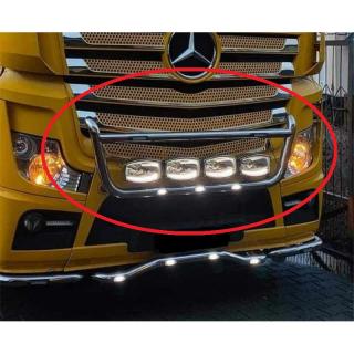 Bara inox cu LED-uri, Bullbar grila Mercedes Actros MP4