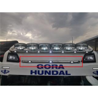 Bara inox cu LED-uri prindere la parasolar Scania S